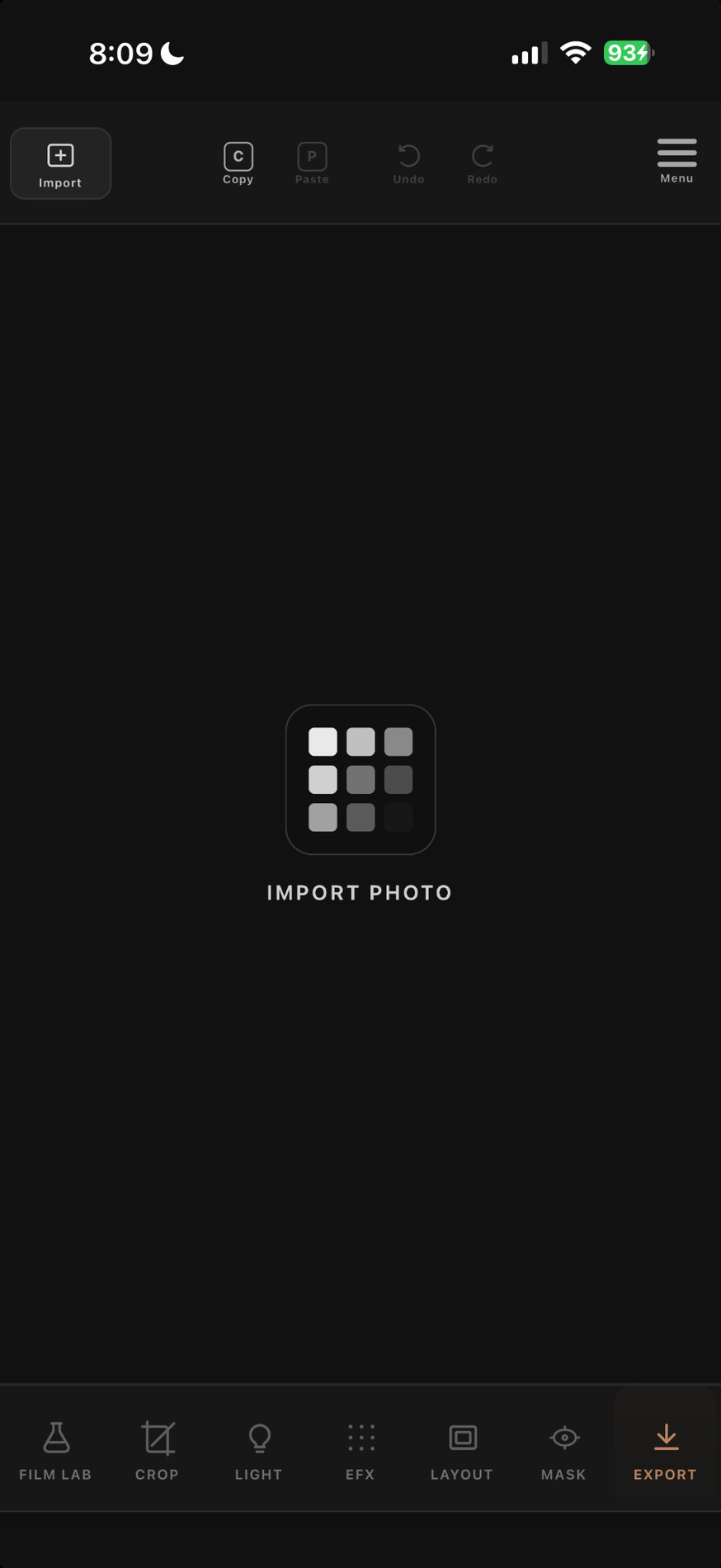Monochrome Lab Field interface on a phone
